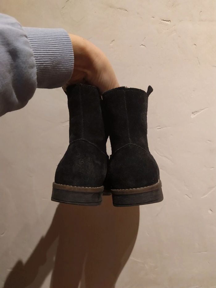 Bottines noires cuir fille 33 La Halle - photo numéro 5
