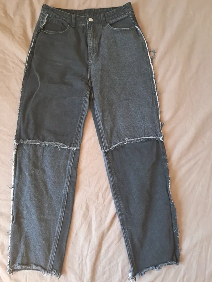 Jean a jambes larges noir shein