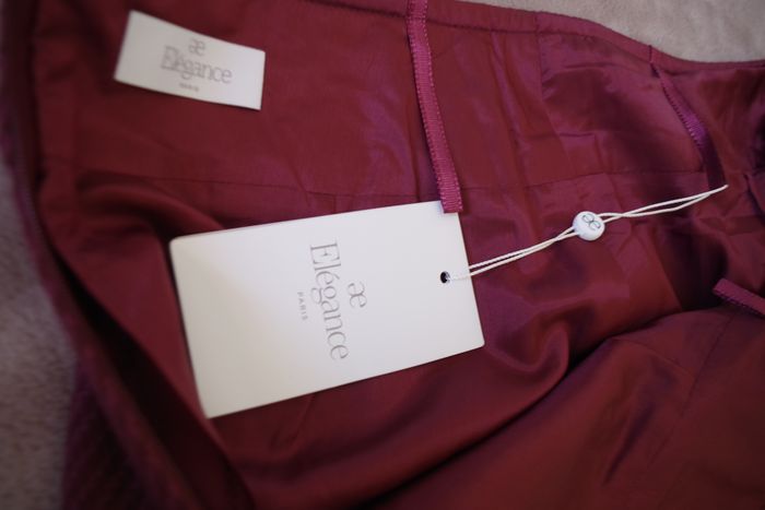 ELEGANCE PARIS - Jupe d'hiver bordeaux T42 - photo numéro 6