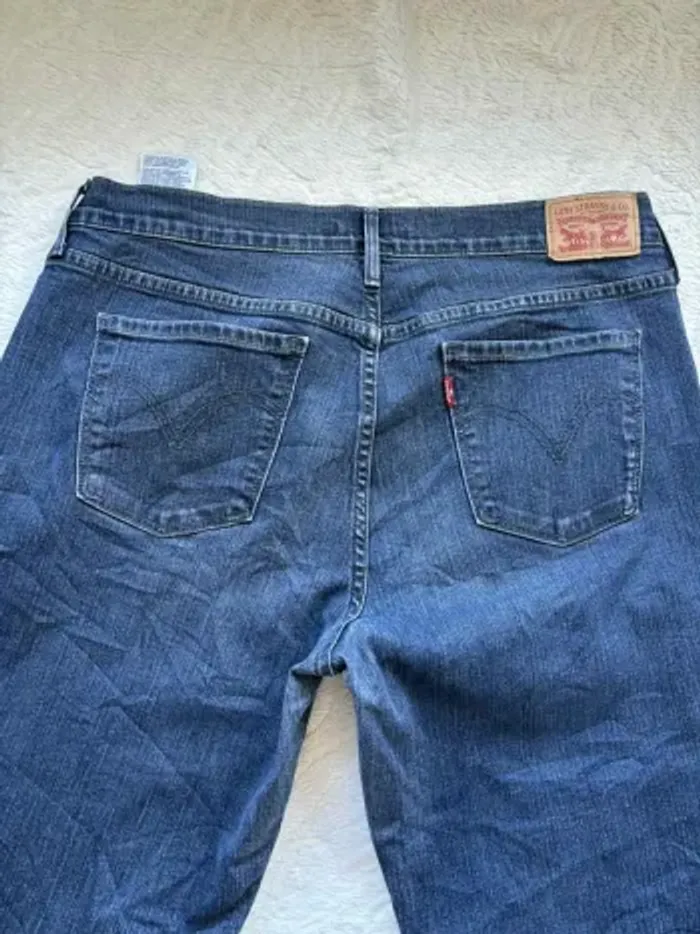 Jean Levi’s 505 Straight femme – taille 42/44 XL/2XL bleu foncé mi taille Modèle US rare - photo numéro 13