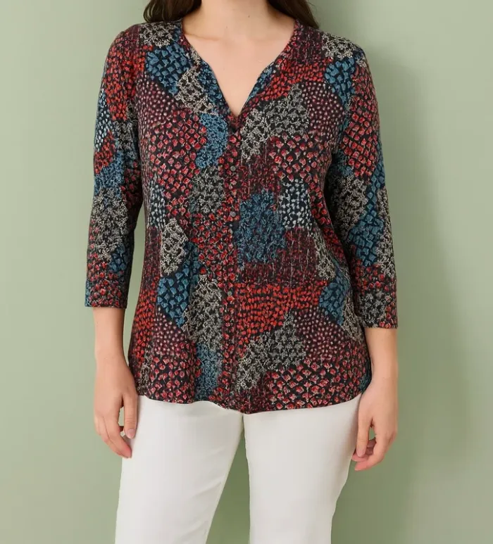 Blouse fluide à motifs floraux multicolores – Armand Thiery – Taille 2