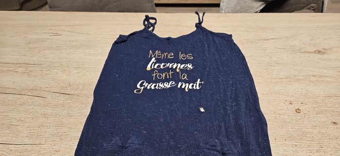 Combinaison ado bleu foncé, avec brillants, Etam, XS ou 14/16 ans