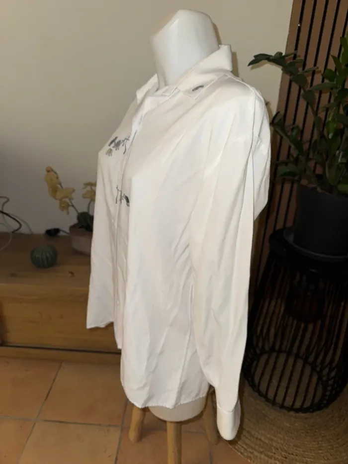 Chemise blanche à motif - photo numéro 3