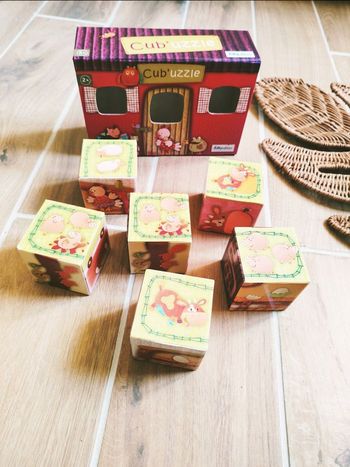 🐷Jeu de motricité -Coffret cubes multi puzzles cub'uzzle - marque Lilliputiens