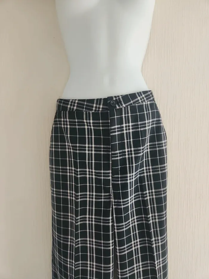 Pantalon à carreaux noir et blanc H&M 14 ans + 170 cm - photo numéro 3
