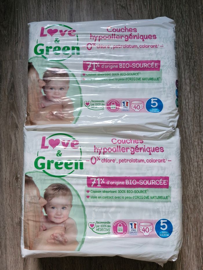 Couches love and green taille 5