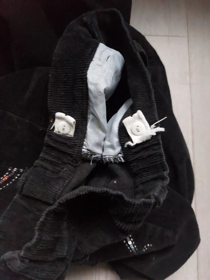 Pantalon en velours noir Miss Gems taille 14 ans - photo numéro 7