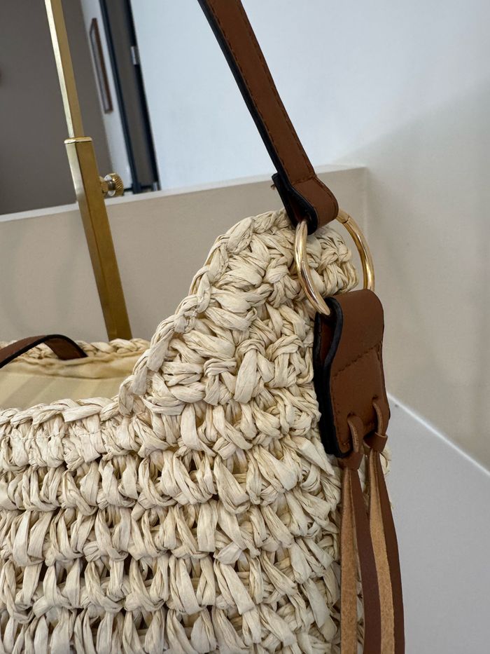 Sac effet paille  raphia neuf avec étiquette - photo numéro 7