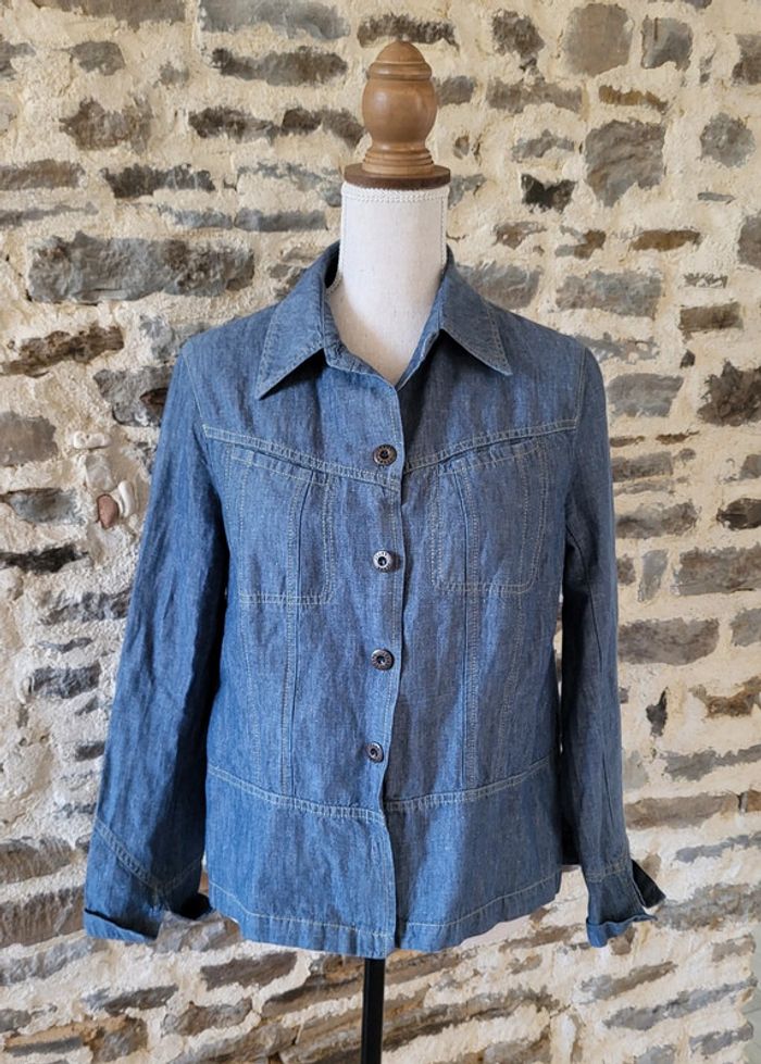 Veste en jean légère bleue Yugane Taille 40 42 - photo numéro 2