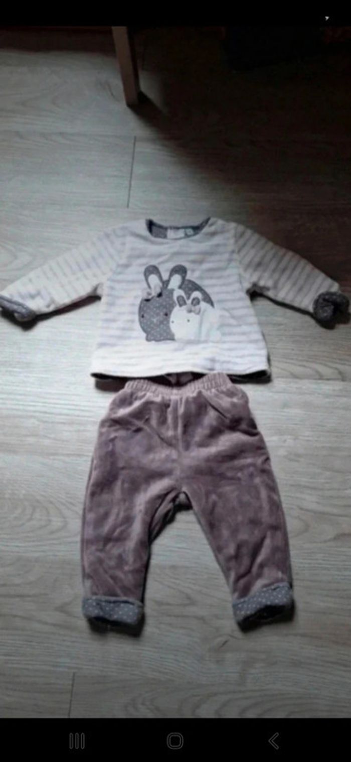 Ensemble épais 2 pièces 9mois 71cm 👻