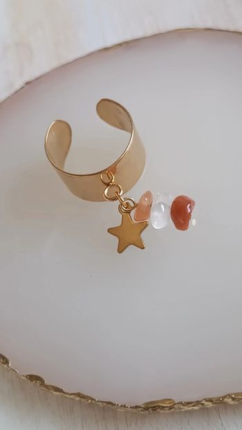 Bague à breloque en acier inoxydable