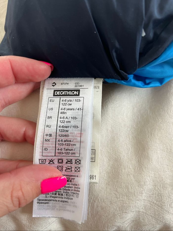 Poncho de pluie Décathlon bleu marine 6A TBE - photo numéro 9