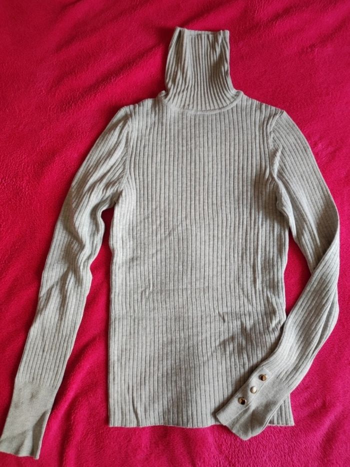 Pull col roulé