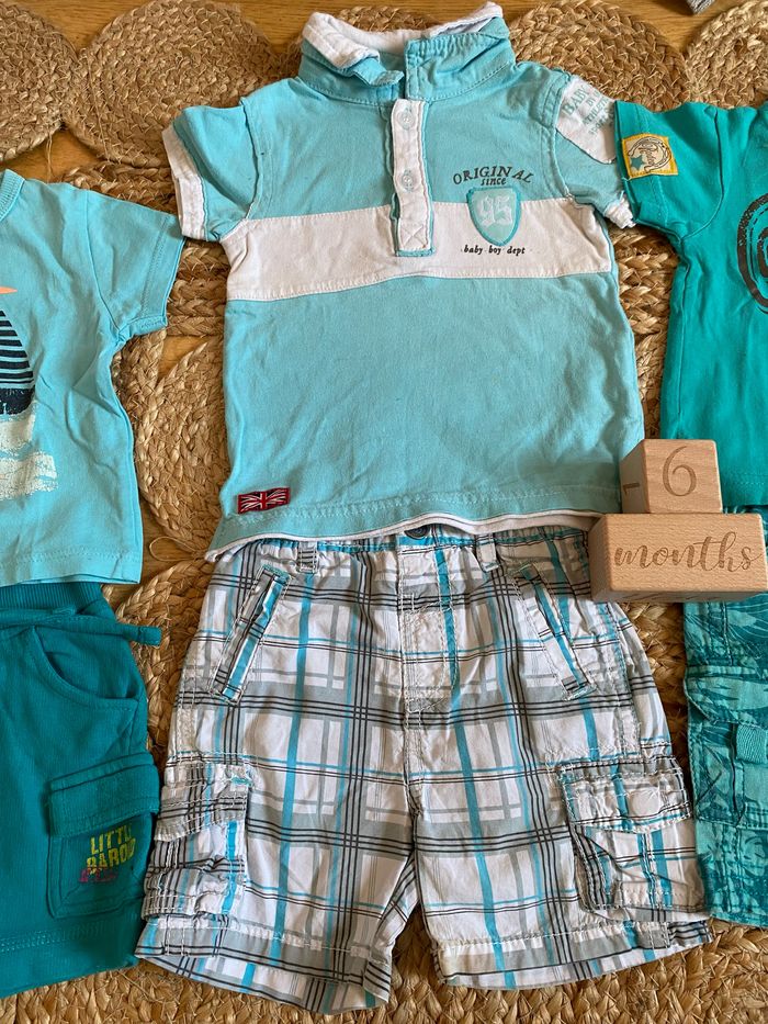 Lot été six mois 3 ensembles bleus - photo numéro 3