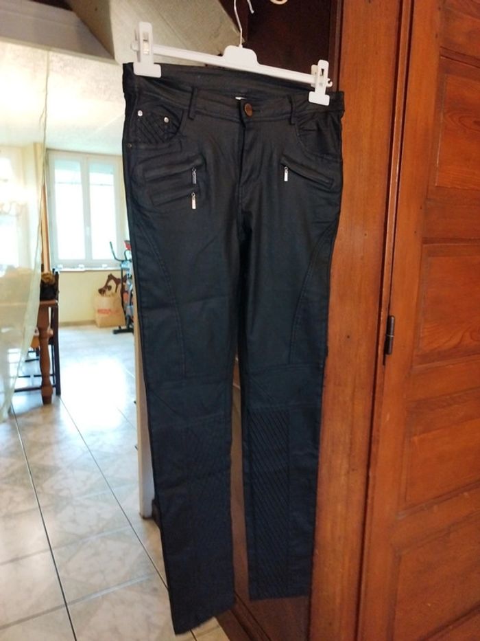 Jeans droit skinny noir poches vintage y2k M/38 - photo numéro 2