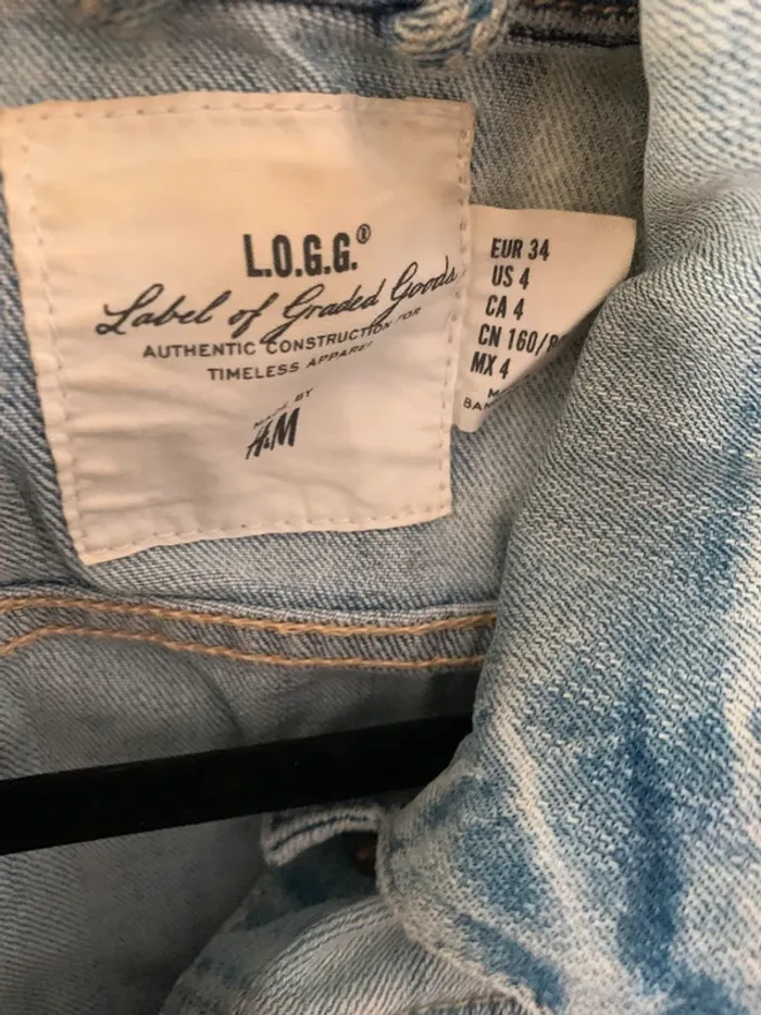 🟦 Veste en jean clair H&M – Taille 34 (XS) - photo numéro 4