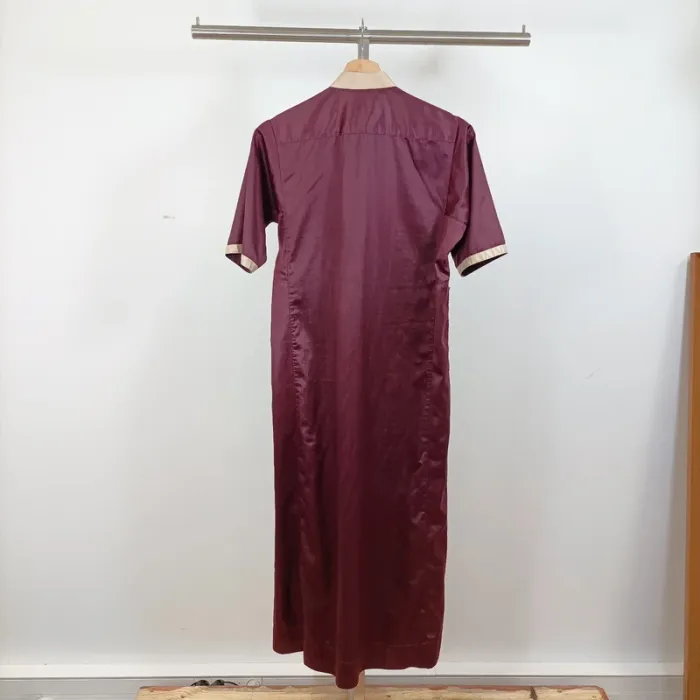 Gandoura bordeaux à détails beiges Al Anaqa - Taille 48 A1027 - photo numéro 8