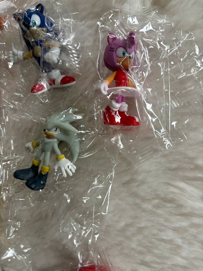 Lot figurine sonic et ses amis hérisson bleu anneau jouet enfant - photo numéro 5