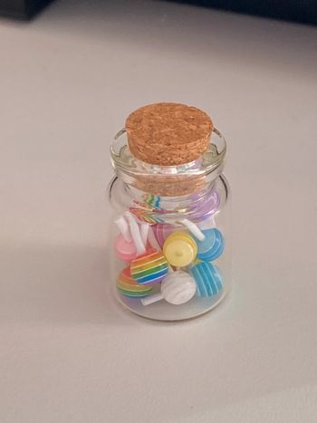 Bocal sucettes miniature pour maison de poupée