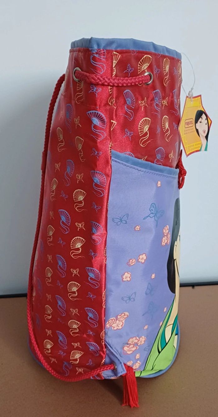 Sac baluchon Mulan Disney + trousse + Livret de correspondance enveloppe - photo numéro 4