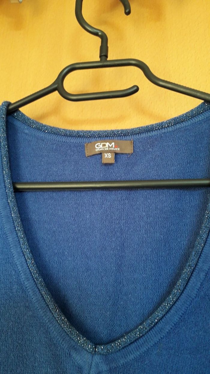 Pull acore lisière brillante a l encolure - photo numéro 2