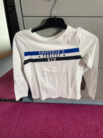 T-shirt manches longues, garçon, bleu, noir et