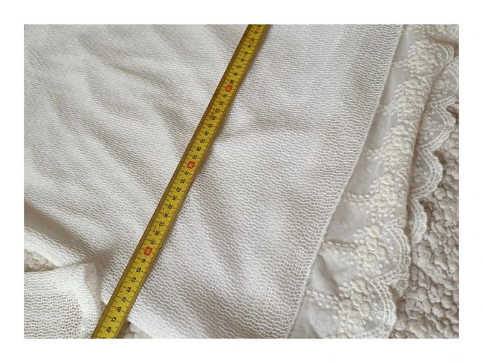 Haut blanc Paola à manches longues et dentelle florale - Taille 42 - style bohème - - photo numéro 7
