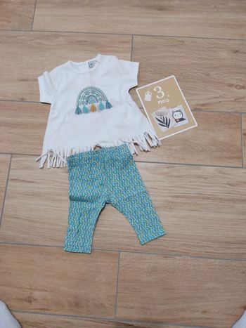 Ensemble 2 pièces 3 mois legging et haut