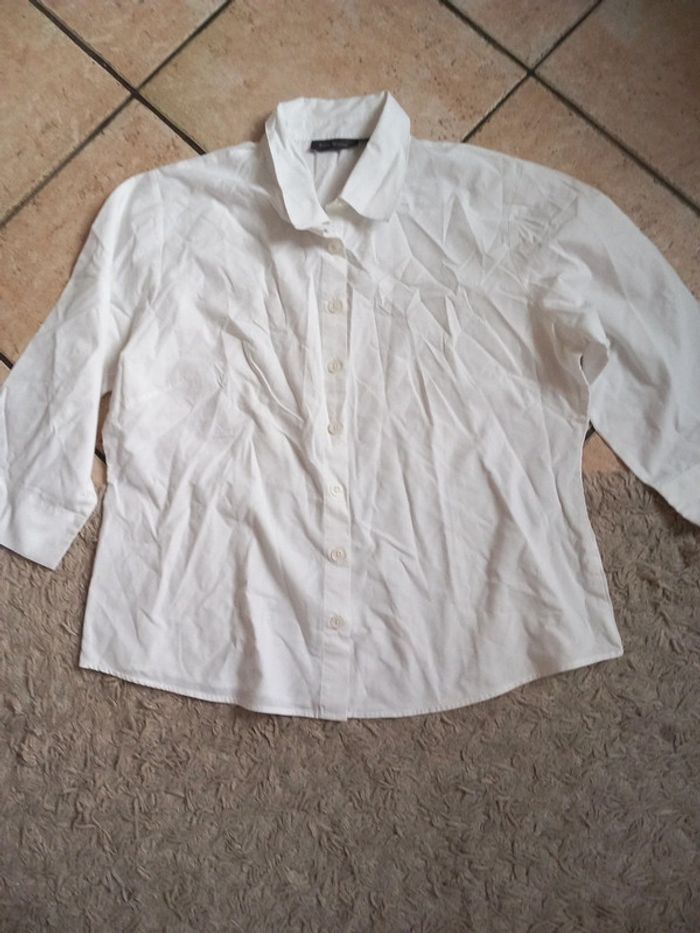 🎀belle chemise blanche coton Kiabi T44