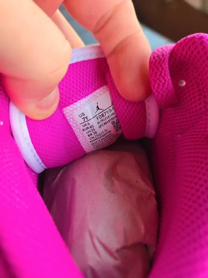 Nike air Jordan 1 Mid femme taille 40 neuves blanc rose fuchsia - photo numéro 6