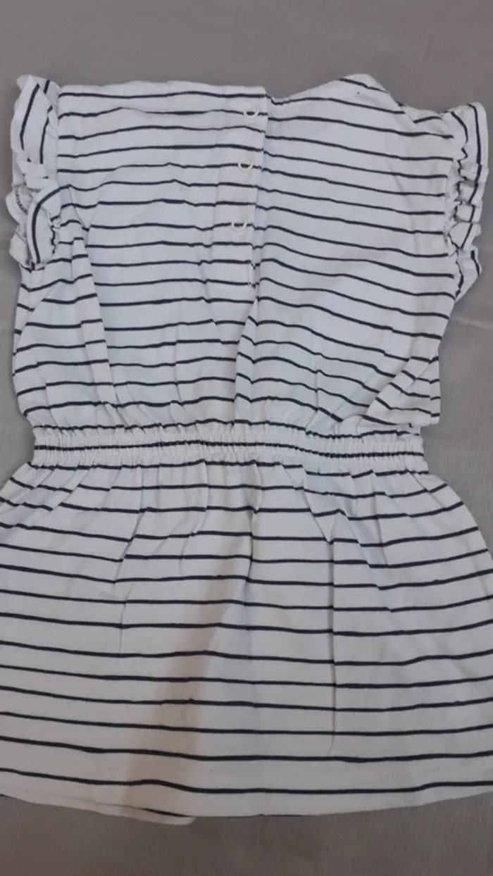 Robe tee-shirt marinière 18 mois - photo numéro 3