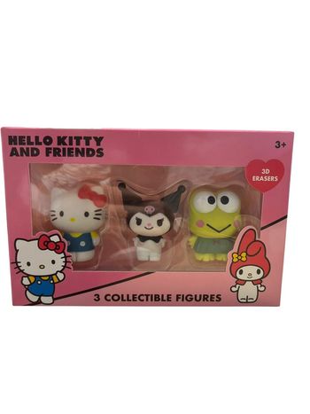 Coffret 3 figurines 3D Erasers Hello Kitty And friends Sanrio neuf