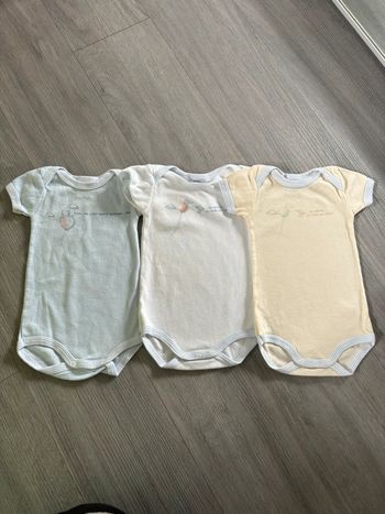 Lot 3 Bodies mixte  petit bateau taille 3 mois