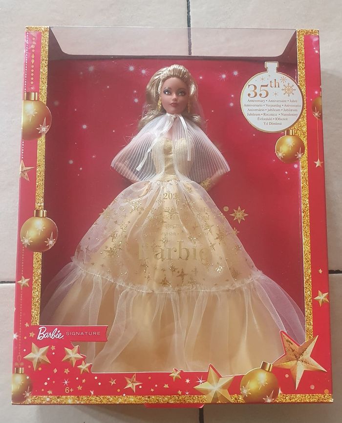 HJX06 Poupée Barbie des fêtes 2023, cadeau collector signature Barbie - photo numéro 3