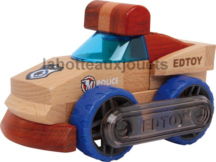 Voiture de police bois small foot 6826