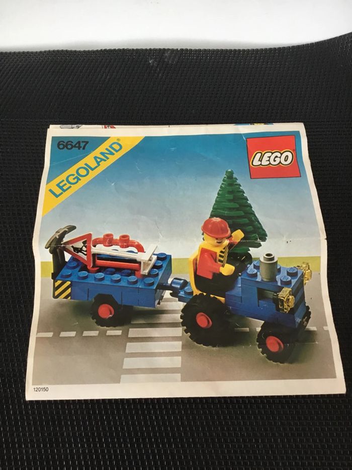 Lego vintage NOTICE set 6647  tracteur voirie Legoland - photo numéro 2