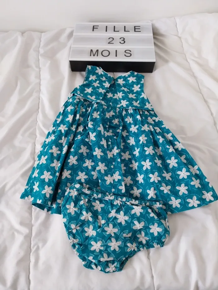 Ensemble robe culotte fille 23 mois - photo numéro 2