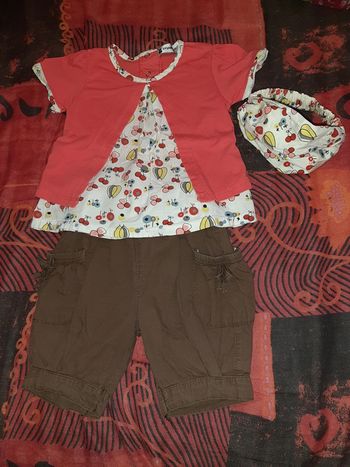 Joli ensemble pour les beaux jours 12/18mois