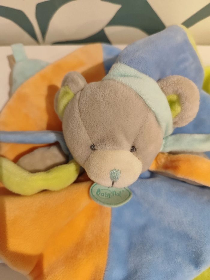 Doudou plat ours ourson nounours baby nat gourmandise - photo numéro 2