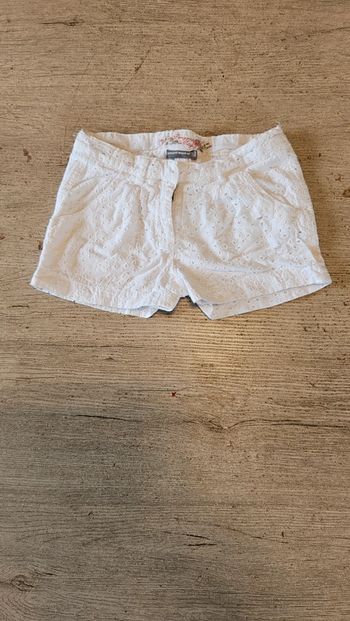 Short brodé doublé blanc, ajustable à la taille, Sergent Major, 5 ans, nickel