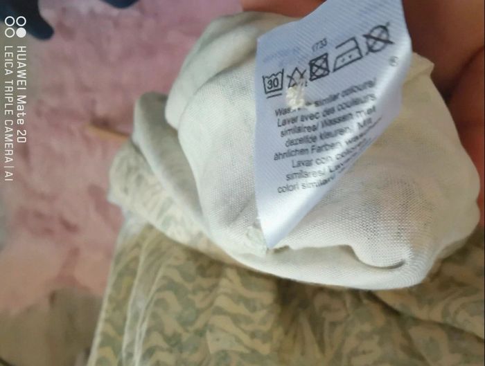 💕Jolie Robe trapèze Etam Motifs fantaisie vert pâle et écru - femme Taille 38 (M)💕 - photo numéro 10