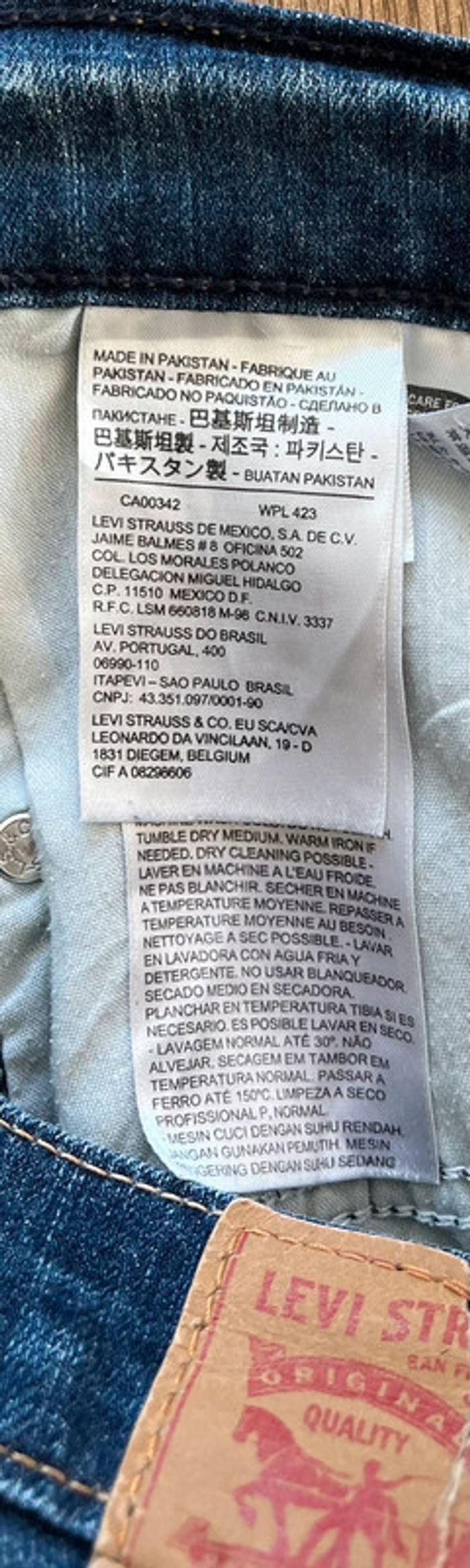 Jean/pantalon bleu Levi's 515 Bootcut/flare/évasé, femme, taille : W 31 (40 taille française) - photo numéro 9