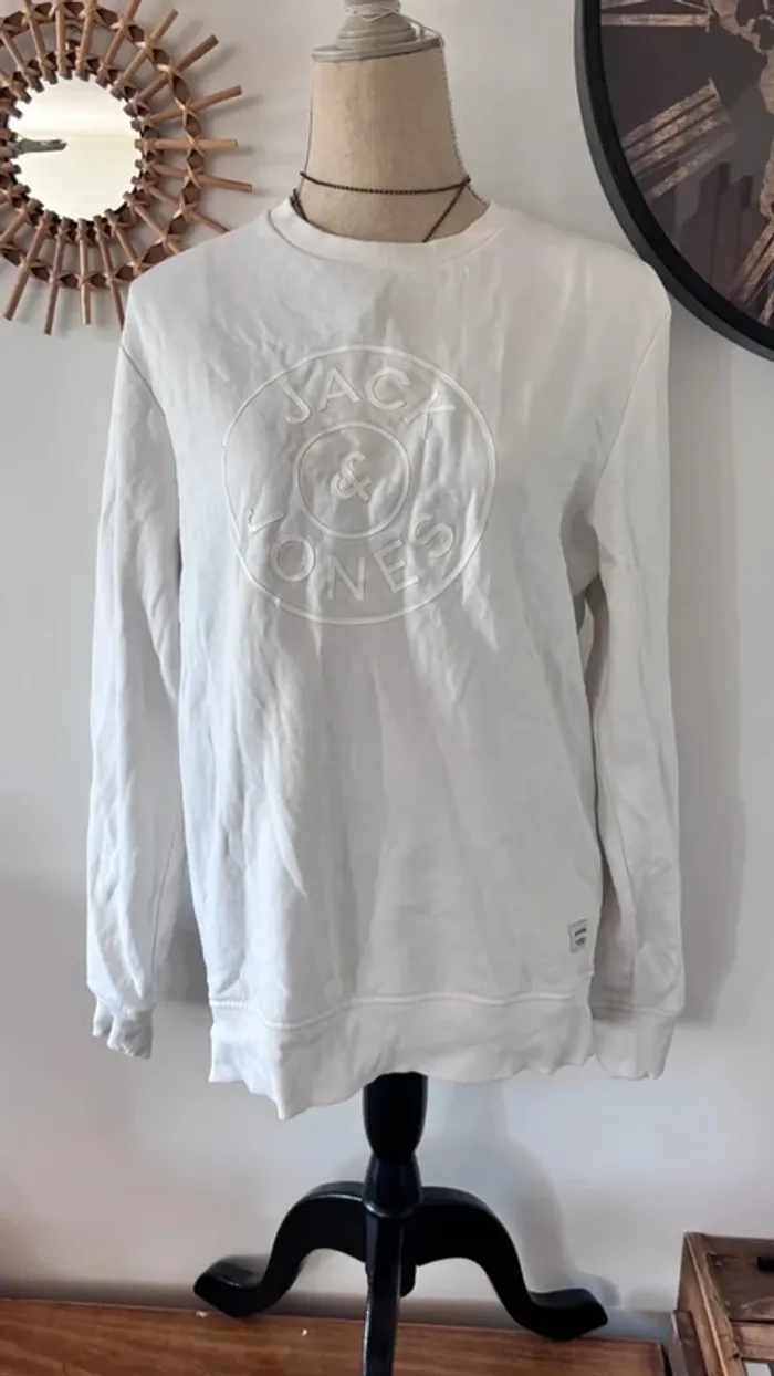 💕 sweat blanc taille m #jack&jones