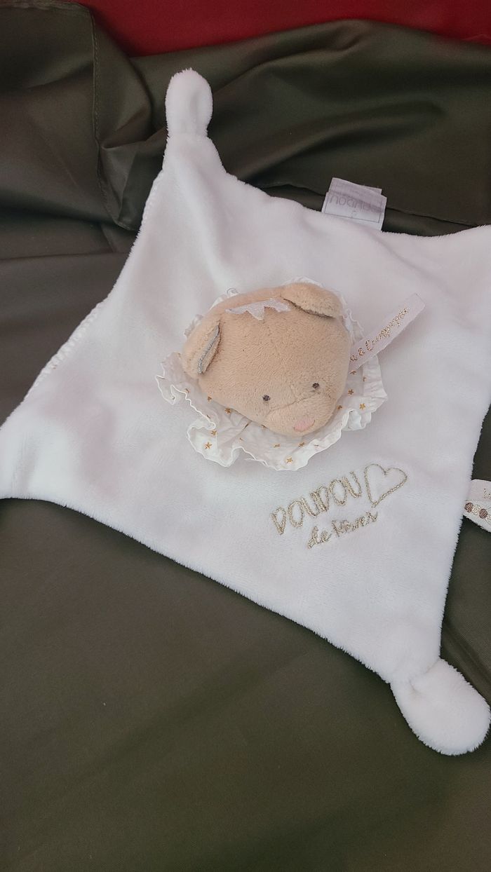 Doudou plat ours DOUDOU ET COMPAGNIE pétales attrape rêves beige 20cm - photo numéro 2