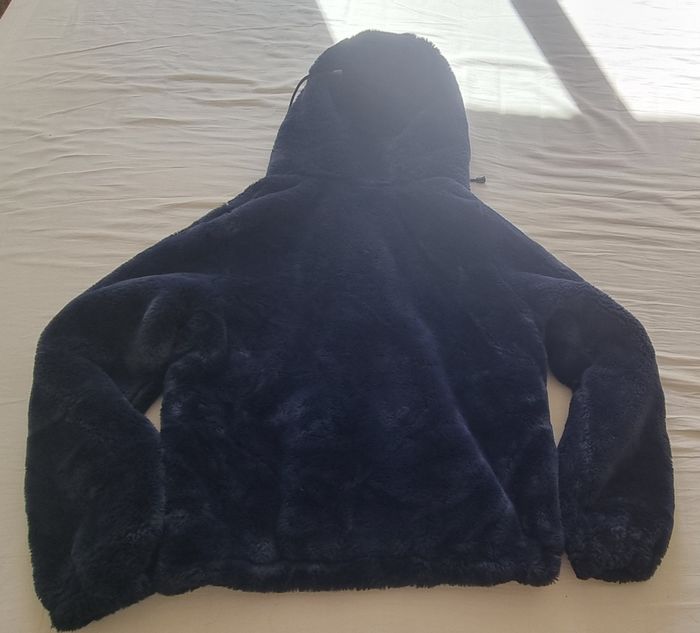 Veste fausse fourrure bleu M - photo numéro 3