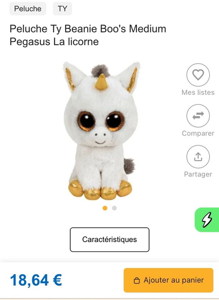 Peluche TY licorne - photo numéro 3