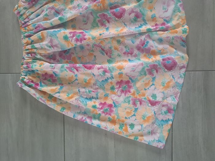 Jupe vintage à fleurs multicolore - photo numéro 2
