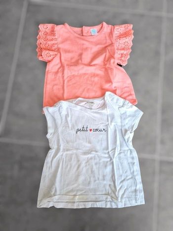 Lot 2 t-shirts manches courtes fille
