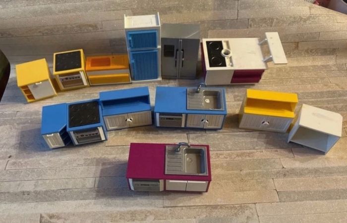 Lot de différents éléments de cuisine Playmobil  maison moderne