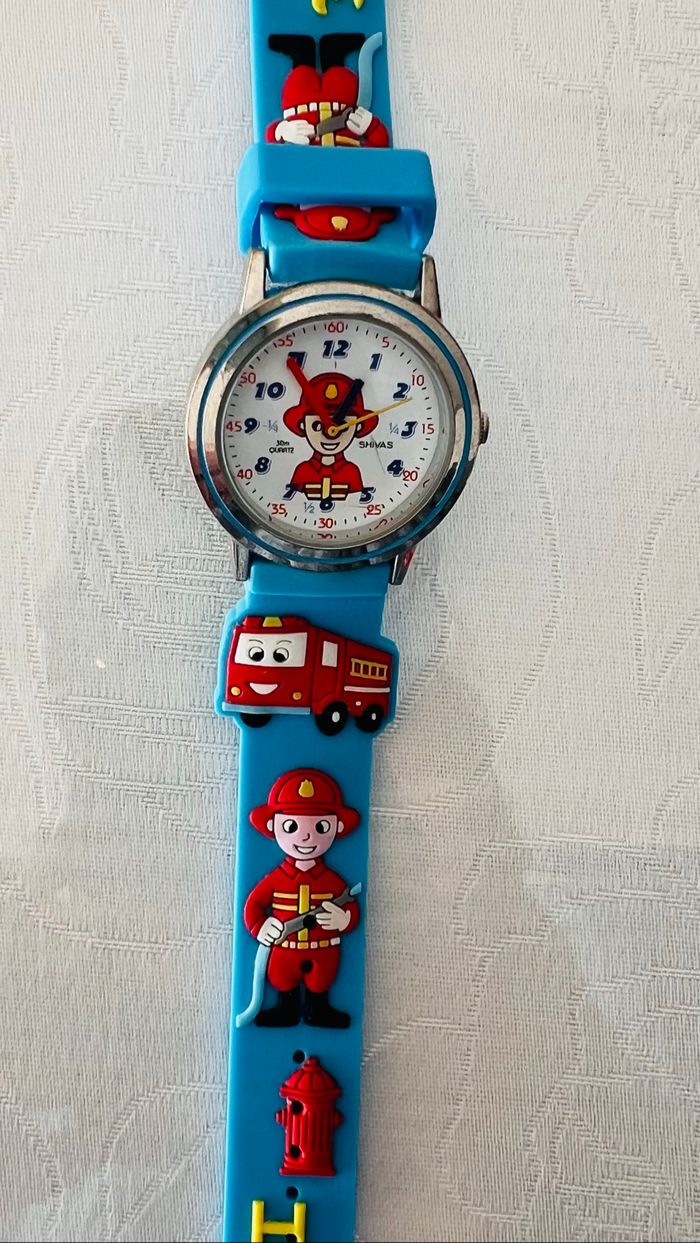 Lot 2 montres pompiers enfant garçon - photo numéro 3